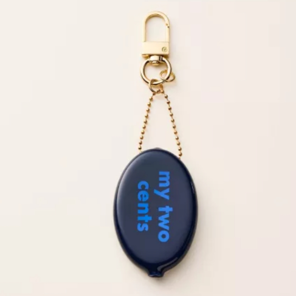 NWT Kate Spade My Two Cents Coin Purse Bag Charm Keychain Target Collaboration